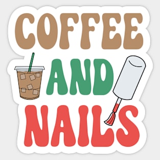 Coffee And Nails. Sticker